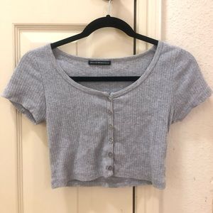 Brandy Melville Grey Zelly Top